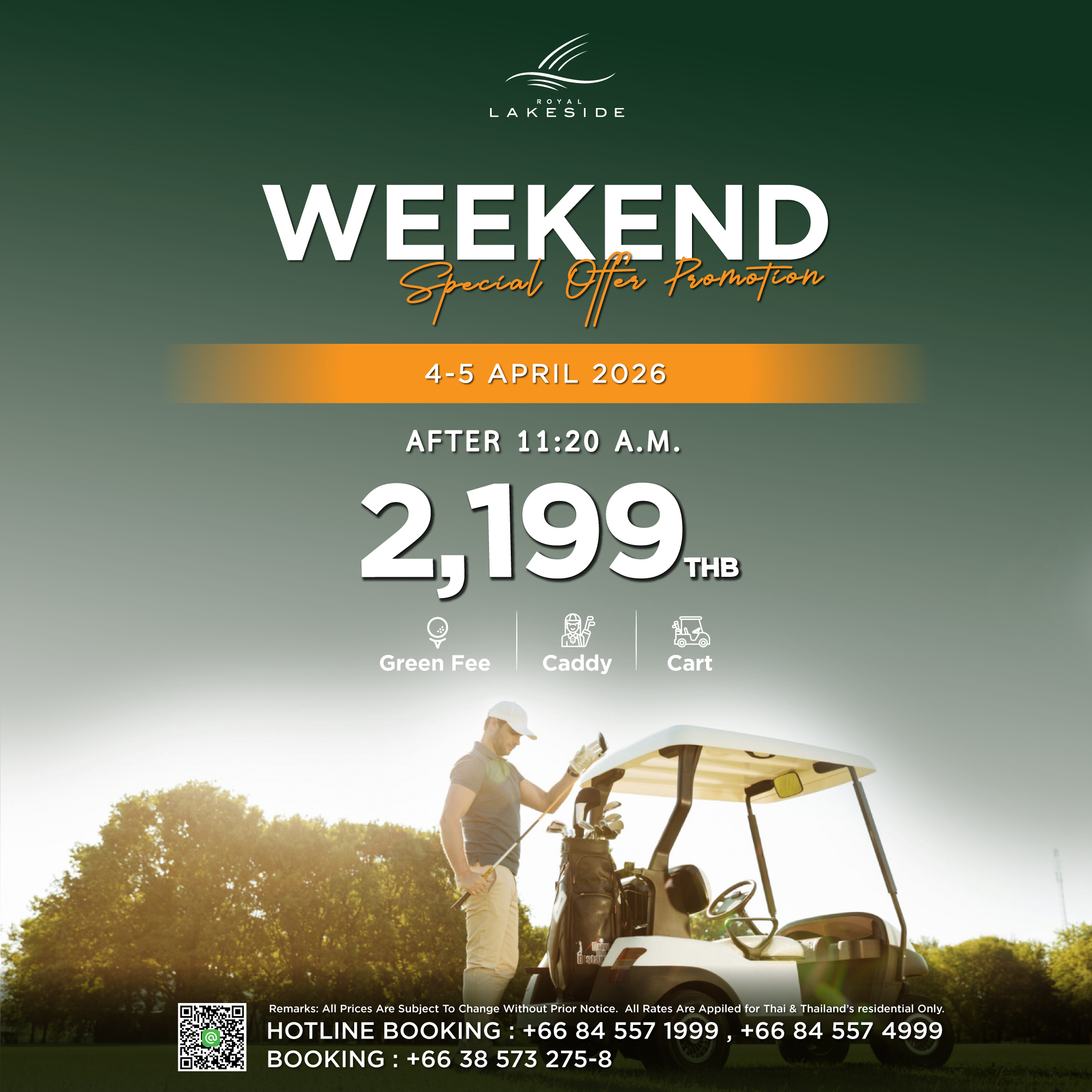 Weekend Golfing WEEKEND SPECIAL OFFER ON 4-5 APRIL 2026 - Royal Lakeside Golf Club